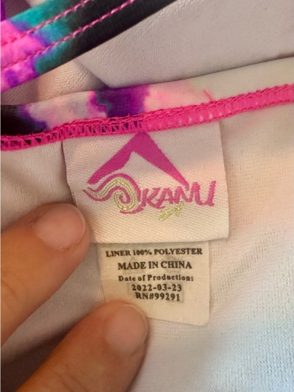 Kanu Surf NWOT Girls Pink Multi Watercolor Halter Tankini Set - Picture 6 of 12